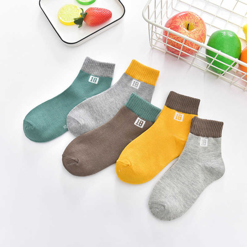 Socks =of student cotton floor children's autumn winter spring boys and girls' multi-color socks G220524
