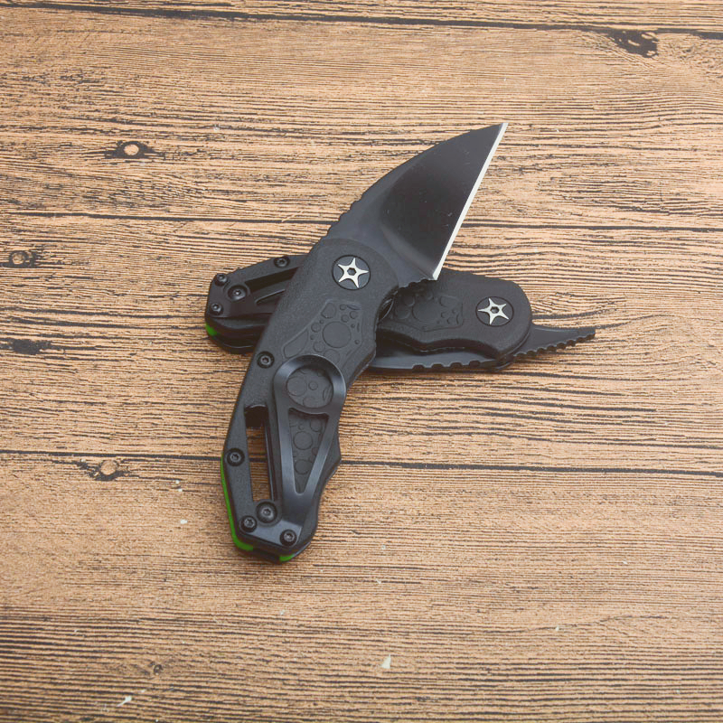 Wysokiej jakości KS4700 Składanie kieszonkowe 8CR13MOV Black Blade 6061-T6 Uchwyt EDC Noże