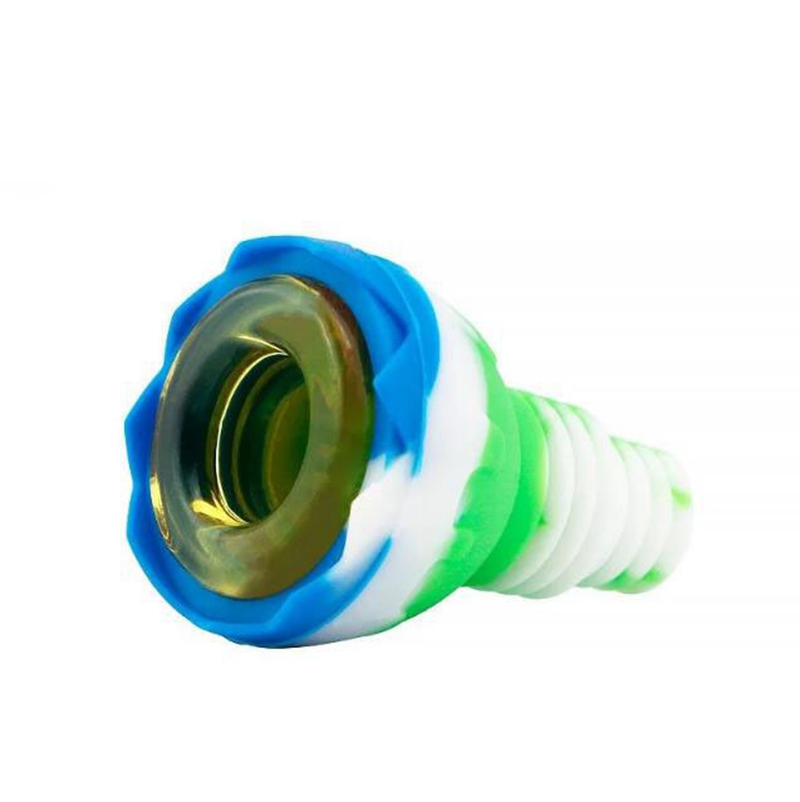 Kleurrijke siliconen bubbler rokende eierschaal stijl 14 mm mannelijke dubbele gewricht droge kruiden droge kruiden tabak filter glazen kom olie rigs waterpijp bong downstem sigarettenhouder