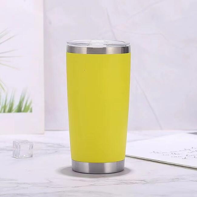 Vaso de 20oz para beber, botella de agua, vaso de viaje para coche, taza de café de doble pared, frascos de vacío, termo aislado de acero inoxidable