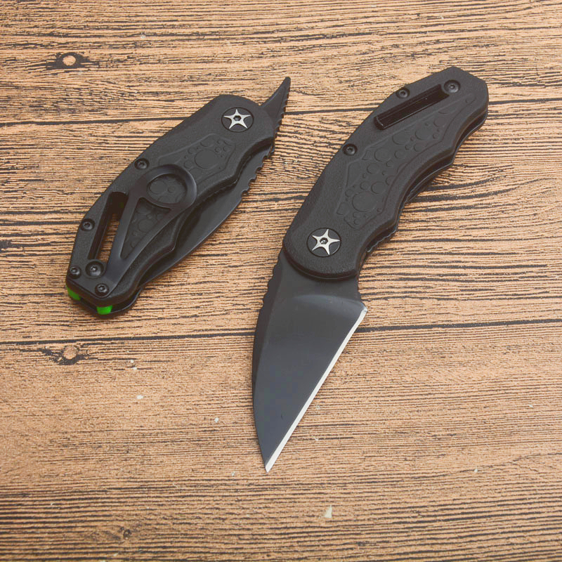 Nuevo Cuchillo plegable de bolsillo KS4700 8Cr13Mov, hoja negra 6061-T6 con mango EDC,