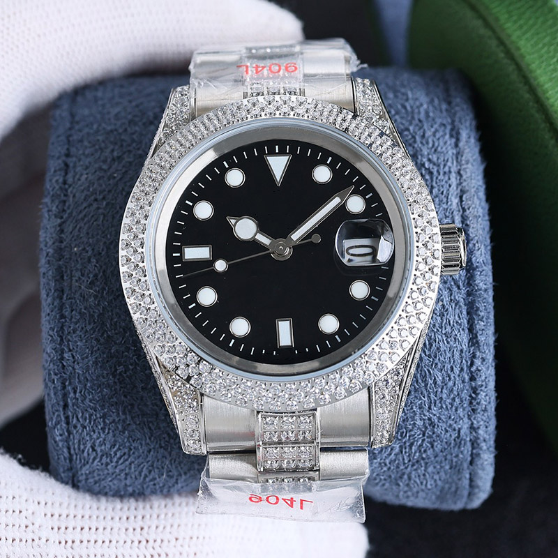 Diamond Watch Mens Automatic Mechanical Movement Watches 41mm Sapphire Lady Wristwatch Luminous Waterproof Montre de Luxe