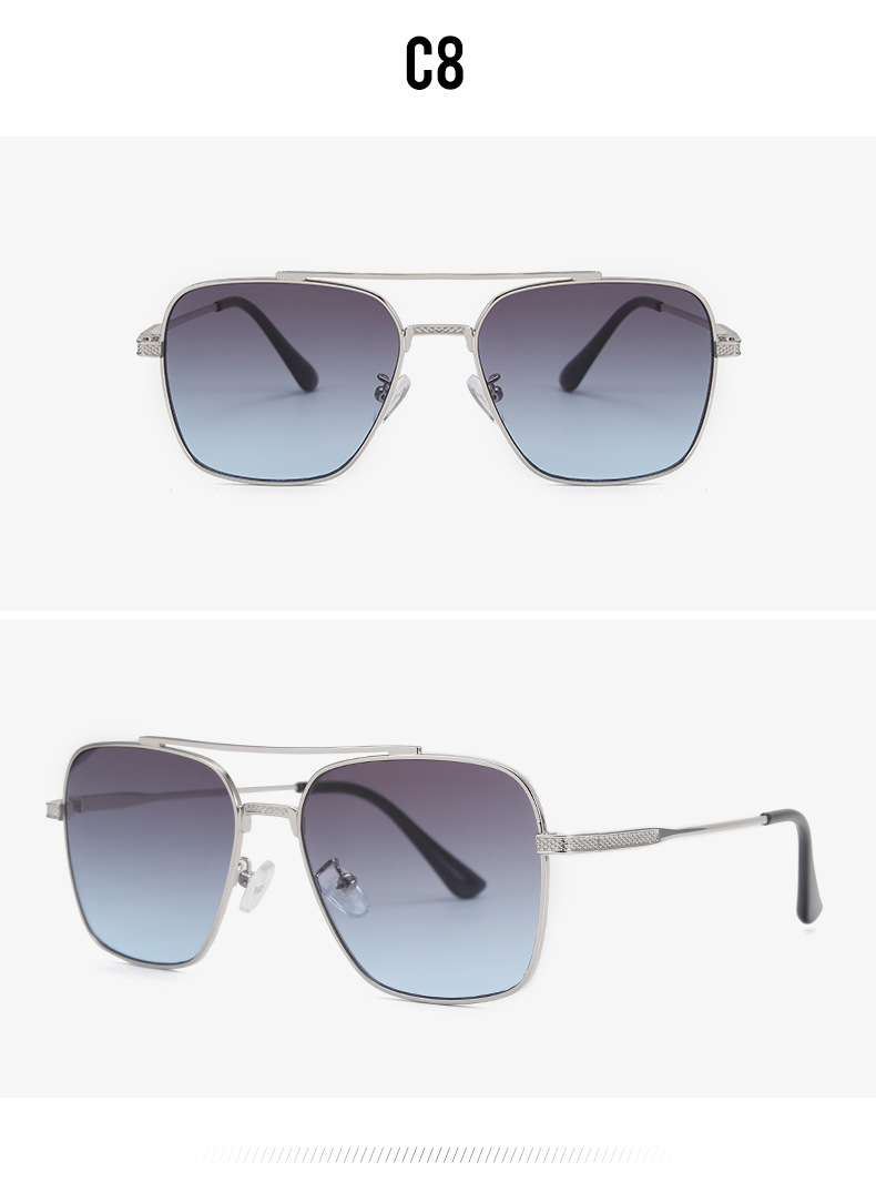 Luxus-Stil, superklare Damen-Sonnenbrille, Fahrbrille, Persönlichkeit, Herren-Reise-Verfärbungs-Sonnenbrille, Metallrahmen, Shades-Brille