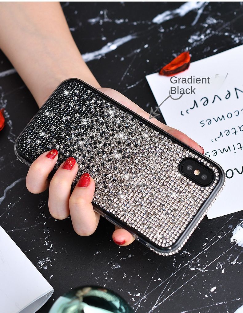 Fashion Designer Phone Case Rhinestone Gradient Color All-inclusive New iphone 14 13 12 pro max protective case