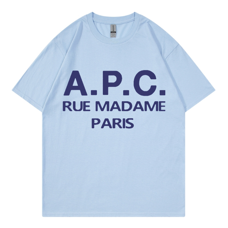 APC French Fashion Brand Mens T-Shirts Print Letter Designer T Shirts For Womens Luxury T Shirts Streetwear Couple Tees Women Oversized Shirts APC Tshirts 1001