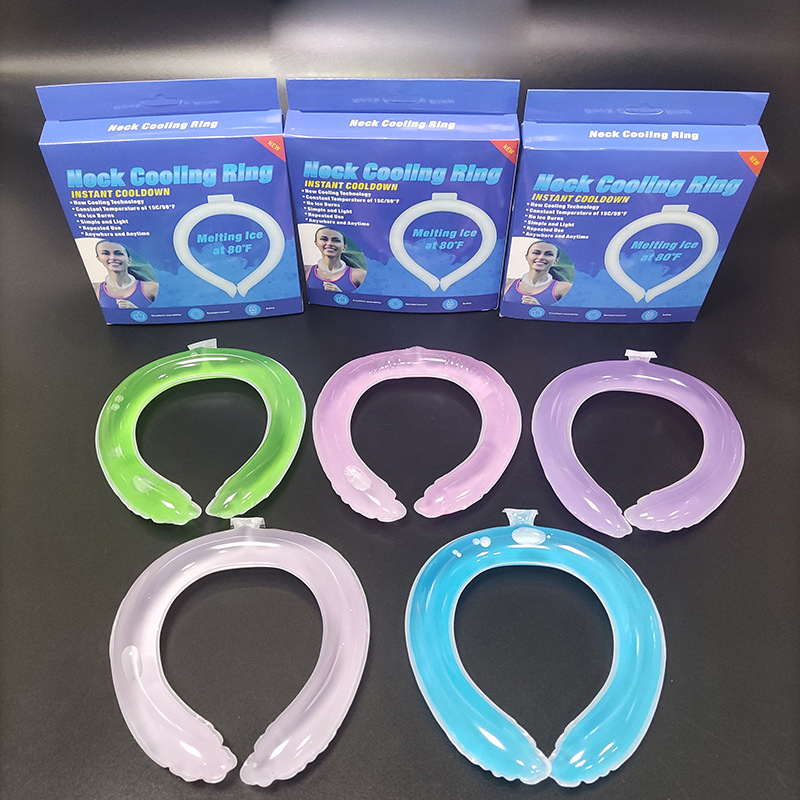 Neck Cooling Tube Wearable Cooling Neck Wraps for Summer Heat, Neck Cooling Ring,Hands Free Cold Pack Reusable Neck Cooler