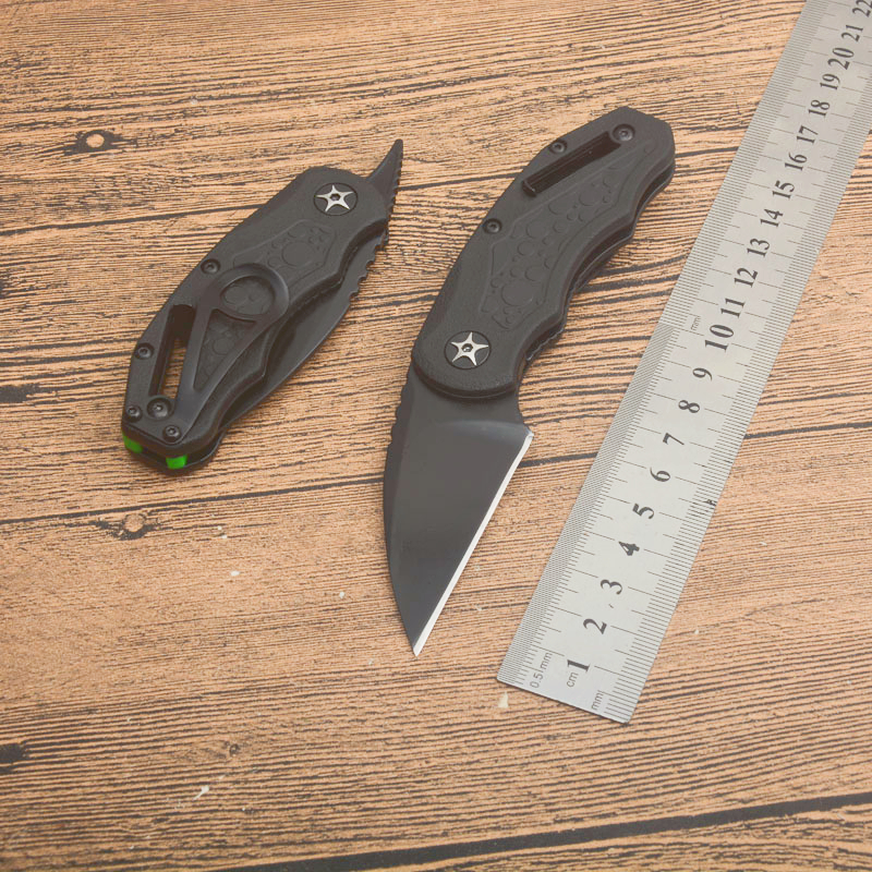 Nuevo Cuchillo plegable de bolsillo KS4700 8Cr13Mov, hoja negra 6061-T6 con mango EDC,