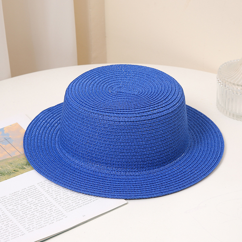 Summer Beach Straw Hat Fashion Flat Shade Hats Women Men Sun Protection Cap Holiday Travel Caps Sunhat Sunhats 