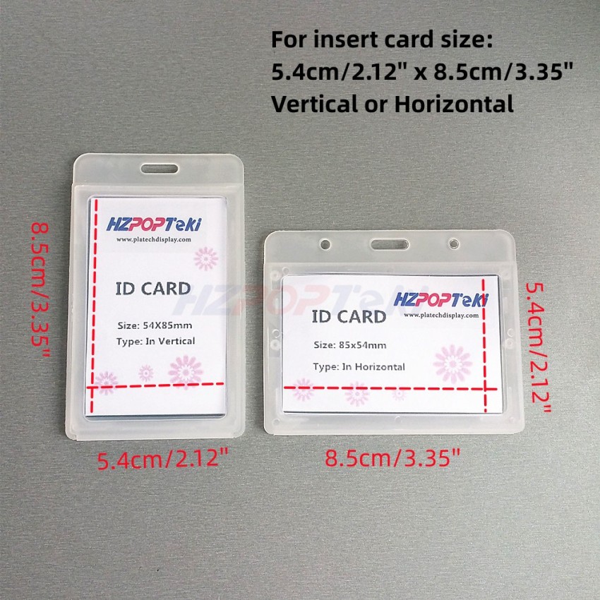 Пластиковый значок идентификатор идентификатор сертификат и название карты карманные держатели офис работник работник 5,4 x 8,5 см 