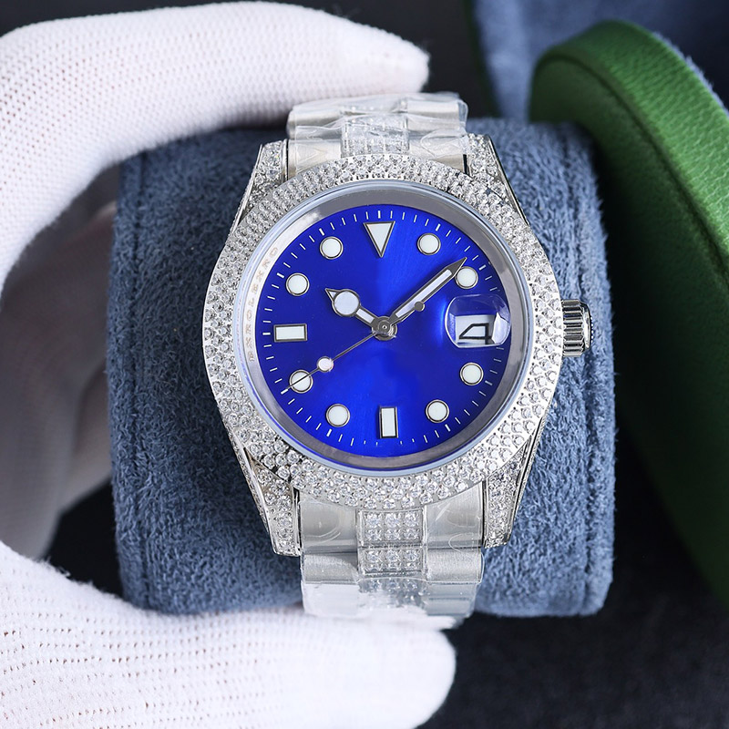 Diamond Watch Mens Automatic Mechanical Movement Watches 41mm Sapphire Lady Wristwatch Luminous Waterproof Montre de Luxe