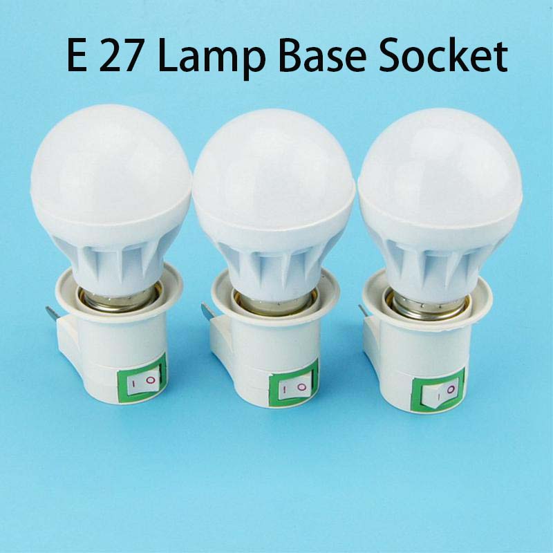 E27 support de douille de lampe veilleuse prise de Base avec interrupteur économie d'énergie Edside Table pendentif douille douille