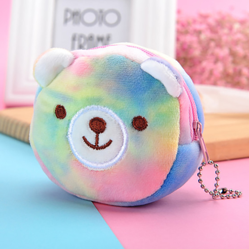 Mini colorato peluche 3D Portafoglio Zero Portamonete Rossetto Cavo dati Borsa portatile Piccolo regalo