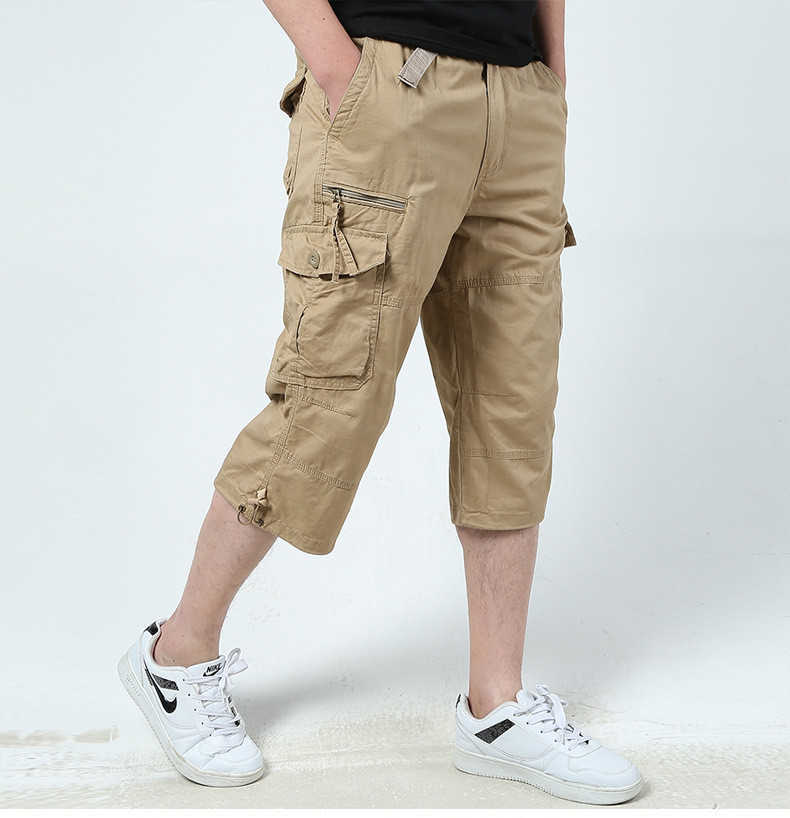 Shorts Leisure Summer Men's Casual Cotton Full Set of Multi Pocket Hot Air Military Men's Cargo Shorts P230524