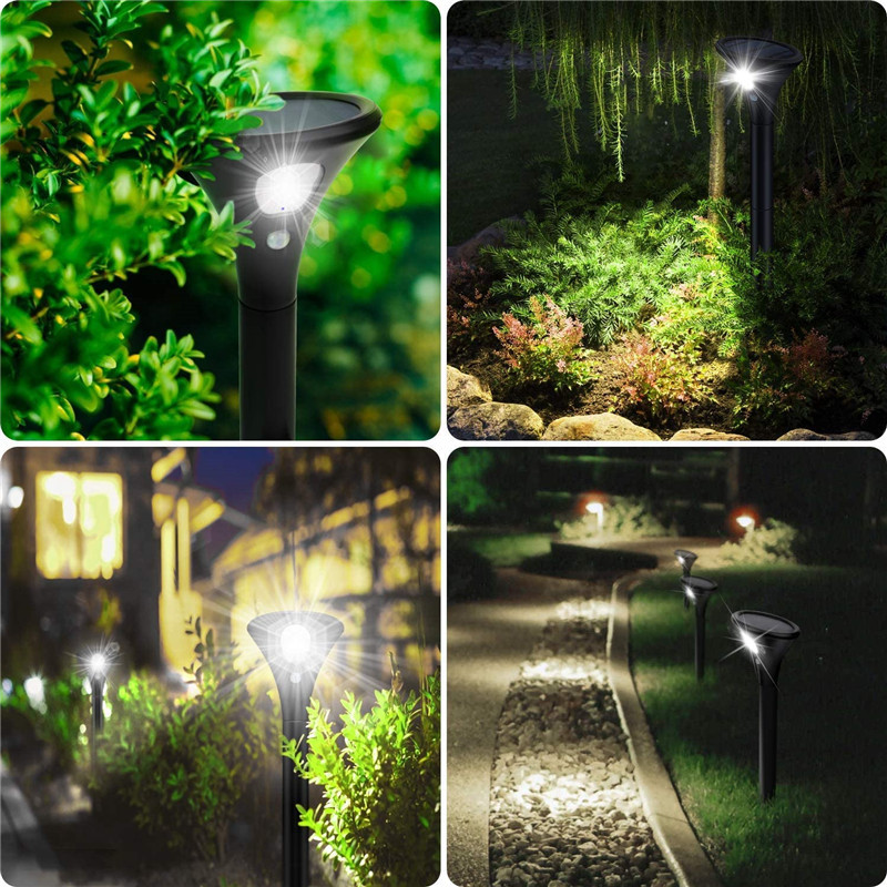 Solaire Pelouse Lumière Paysage Jardin Blanc Chaud RVB Étanche IP65 Sol Bâton Chemin Décoration