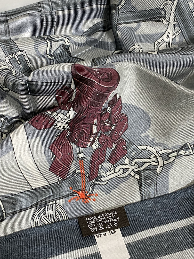 Sciarpe sciarpe quadrate da donna scialle100% twill di seta materiale sottile e morbido motivo pinta grigio dimensioni 90 cm- 90 cm