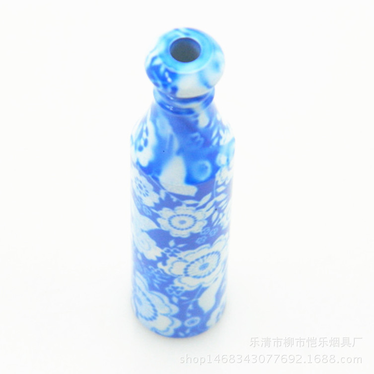 Hookahs Small Blue and White Porslin Snuff Bottle Portable MoneBable Mini Aluminium Pipe Metal Snuff Bottle