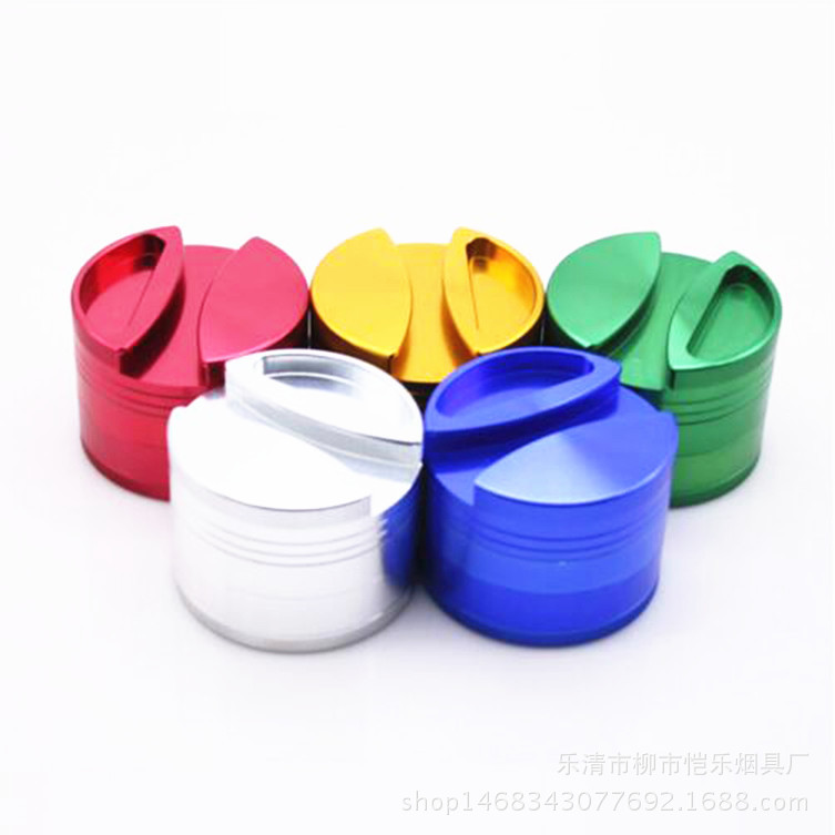 Smoking Pipes Creative single slot insertable cigarette paper, 4-layer diameter 75MM aluminum alloy cigarette breaker