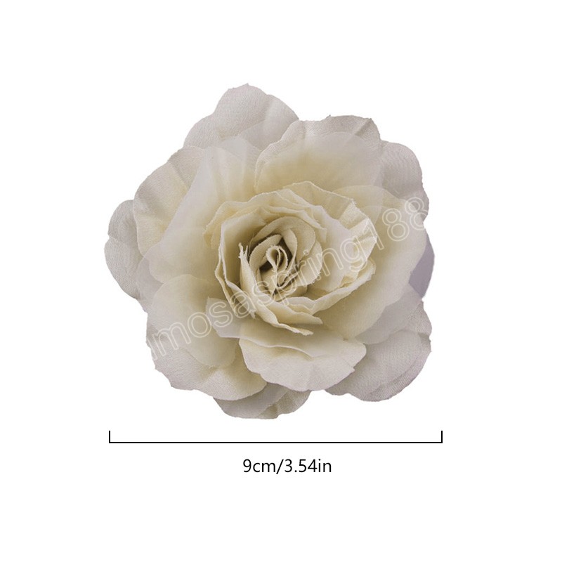 Flores de tecido Broches para mulheres Meninas Camisa Pinos de lapela de casamento rosa Flower Broch Broche