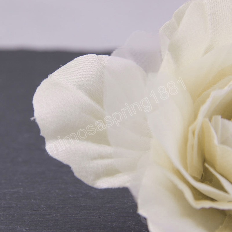 Flores de tecido Broches para mulheres Meninas Camisa Pinos de lapela de casamento rosa Flower Broch Broche