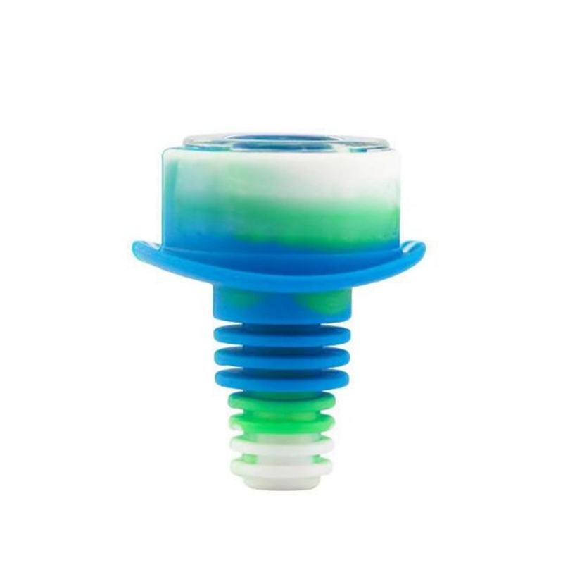 Colorful Silicone Bubbler Smoking Screwcap Style 14MM 18MM Male Double Joint Herb Tobacco Filter Glass Bowl Oil Rigs Waterpipe Bong DownStem Cigarette Holder DHL