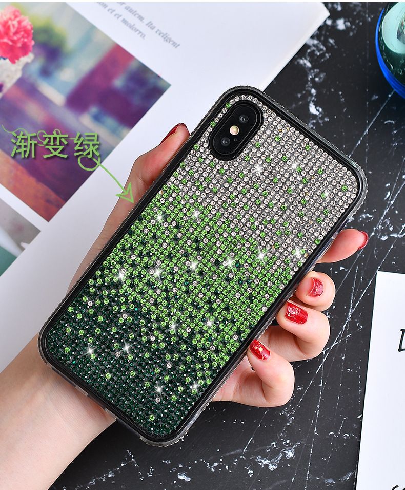 Fashion Designer Phone Case Rhinestone Gradient Color All-inclusive New iphone 14 13 12 pro max protective case