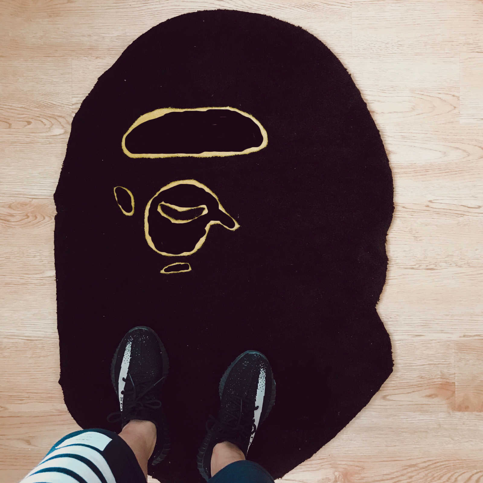 Teppiche Artoyer Extra dicker personalisierter BP-Teppich, trendiger Affenmann-Bodenmatte, reine Handarbeit, Schlafzimmer, Wohnzimmer, Monkey Tide-Markenpaket