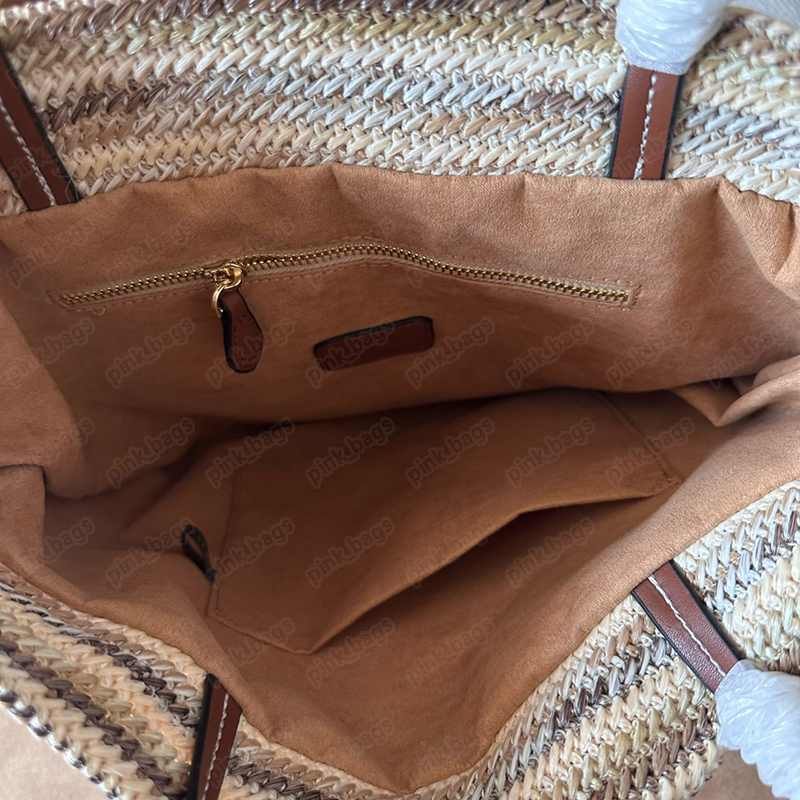 Borse da spiaggia in rafia di paglia da donna estiva di design di lusso Moda uomo Borsa a tracolla da viaggio a tracolla di grande capacità con pochette 2305253BF