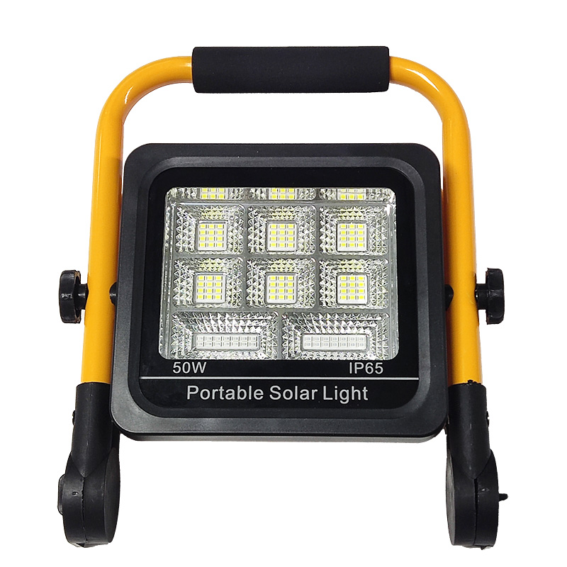 Oplaadbare 50W Zonage Licht Licht Outdoor Portable LED Reflector Spotlight Nood USB Zonne -oplaadlamp