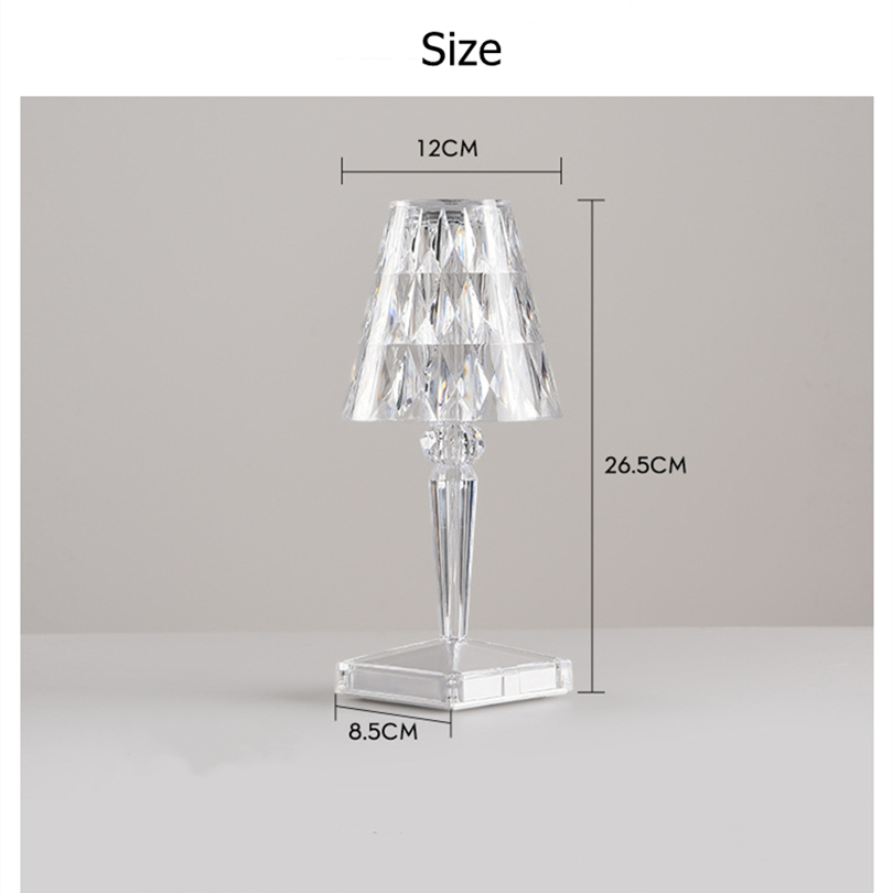 크리스탈 램프, 16 색 교환 터치 램프, 다이아몬드 램프, 침실과 거실을위한 유리 장식 램프, 파티 디너 장식 창조적 인 RGB 램프 아크릴 나이트 라이트