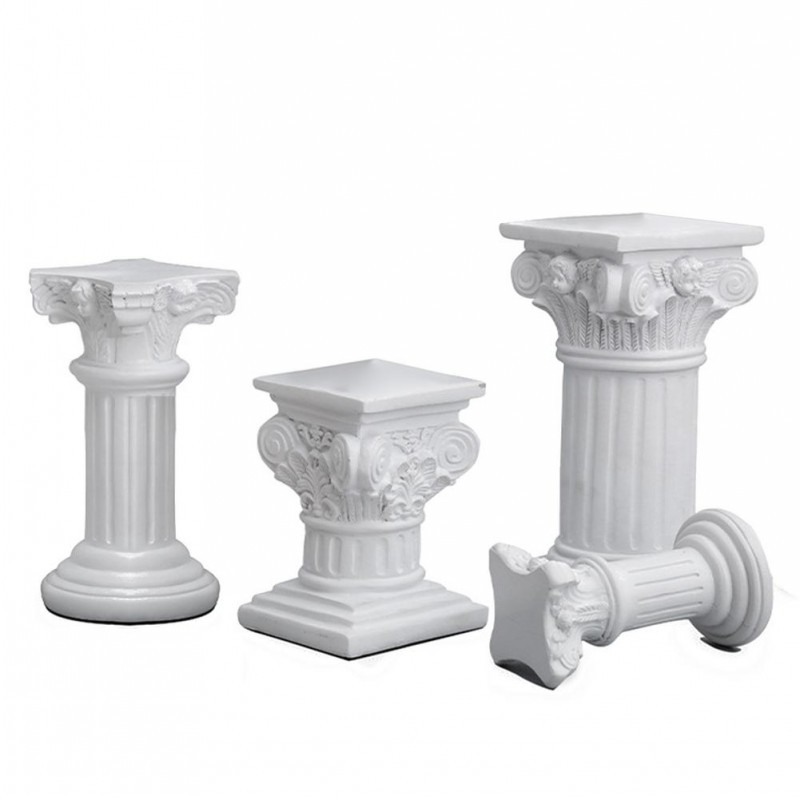 Nordic Roman Pillar Ornament Classical Architecture Resin Roman Column Statue Home Desktop Decor Shooting Photo Props