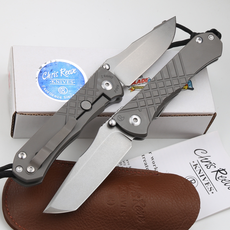 Ny Chris Reeve Umnumzaan Titanium Folding Knife Tanto S35VN Blade Ceramics Bearing Outdoor Camping EDC Survival Hunting Knife Tool