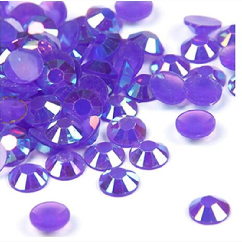 Resin Rhinestones 2-6mm Purple AB 500/Round Flatback Non Hotfix Diamonds Appliques For Fabric Wedding Dresses