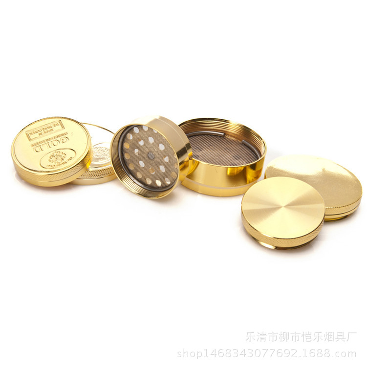Rookpijpen drievoudige laag 40 mm 50 mm gouden sigarettenmolen handmatige metalen sigarettenhouder sigarettenhouder