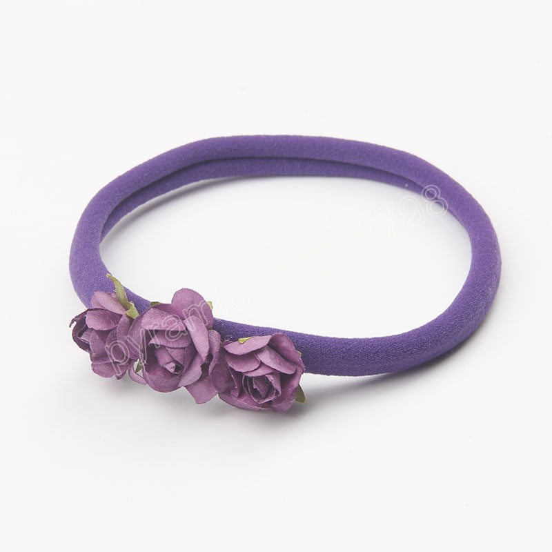 Nette Mädchen Rose Blume Nylon Stirnband Baby Schöne Haarbänder Foto Requisiten Neugeborenen Kleinkind Säuglings Kopfbedeckung Haar Zubehör