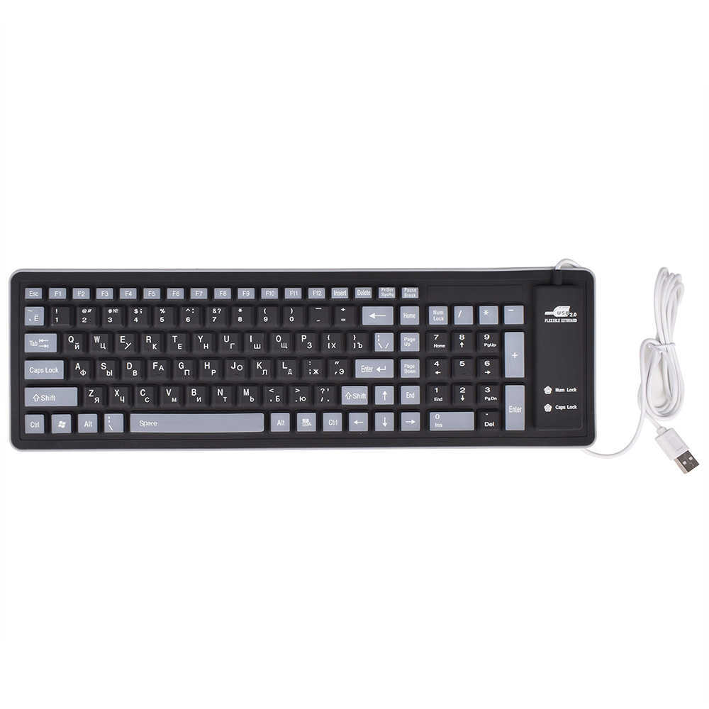 Teclados teclados teclas teclado letras silicone layout interface usb teclado macio e durável pc desktop portátil