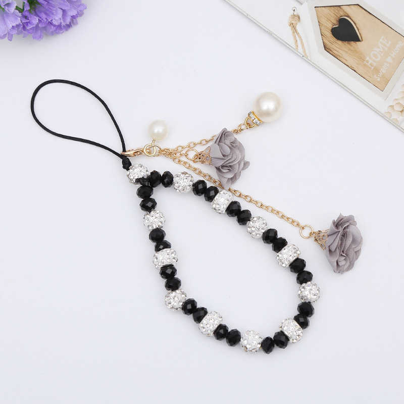 Rings Fashion Bead Chain Lace Short Rope Key USB Crystal Bracelet Telefoonhoes Bloem Hanger verlies Preventie Polsband G230526