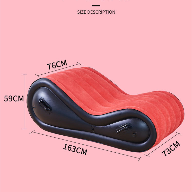 Inflatable Multi-function Sex Sofa Flocking Sex Furniture Bed with Handcuff Foldable Portable Sexual Position Assistance Sex Toy