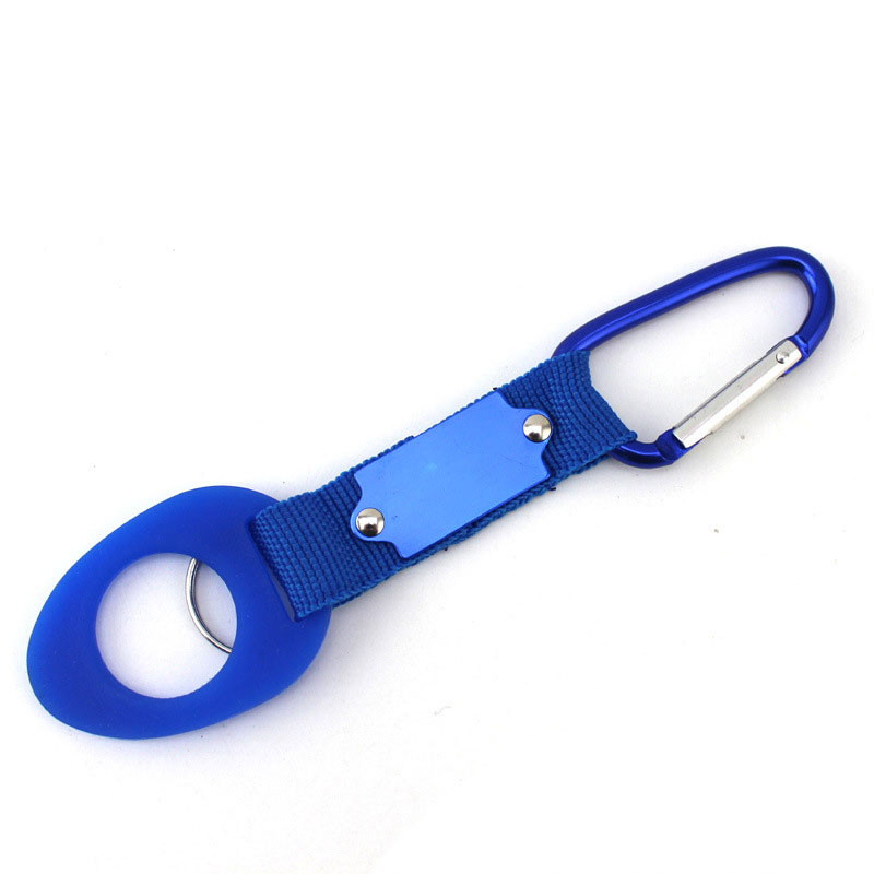 Water Bottle Clip Buckle Hook Hanger Clasp Rubber High Elasticity Solidly Camping Hiking Traveling Carabiner Multicolor Z0027