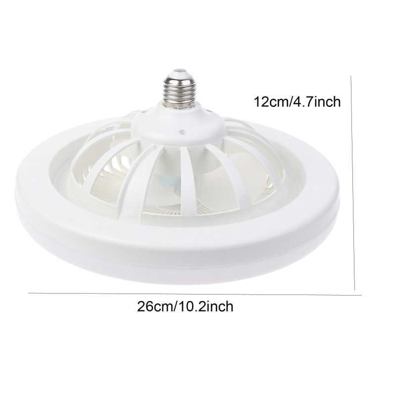 New A6HB Ceiling Fans with LED Light 3-Blade Smart E27 Lamp Head Fan Lamp with B22 to E27 Adapter for Bedroom Office AC 86V-265V