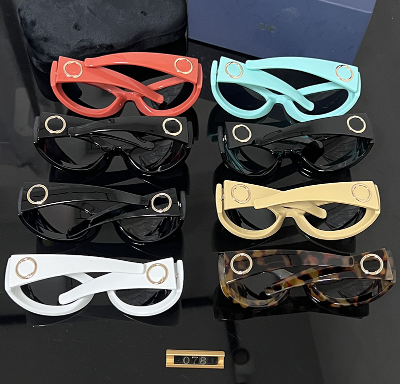 Designer Sunglasses Luxury for Women Protective Eyewear Purity Cat Eye Design Alphabet Driving Travel Beach Wear Sun Glasses Box