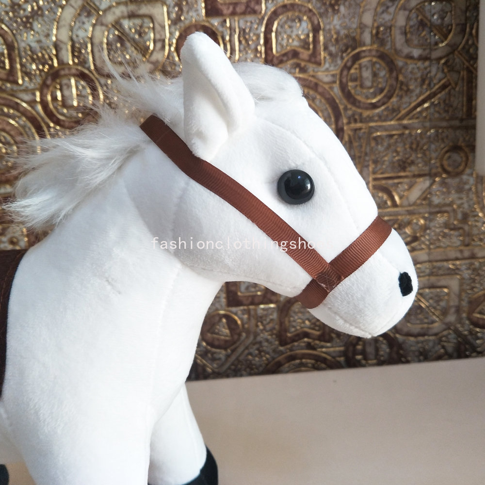 Simulation Horses Plush Toy Stuffed Soft Animal Dolls Real Life Mustang Pillow for Children Kids Creative Birthday Decor Peluche Doll Gift Children