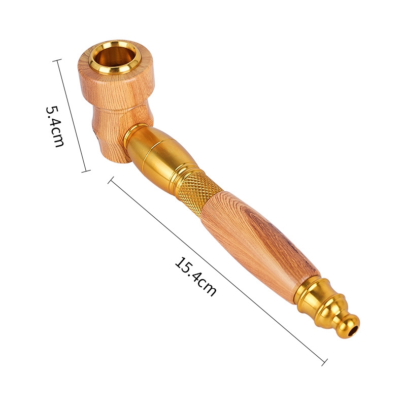 최신 화려한 목재 곡물 알루미늄 합금 파이프 휴대용 탈선 가능한 마른 허브 담배 필터 스크린 보울 핸드 파이프 핸드 흡연 튜브 담배 홀더 DHL