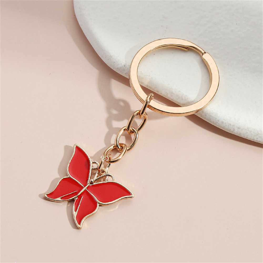 Keychains Metal Butterfly Bolsa feminina Charme requintado Acessórios para garotas de chaves Diy Jóias G230526