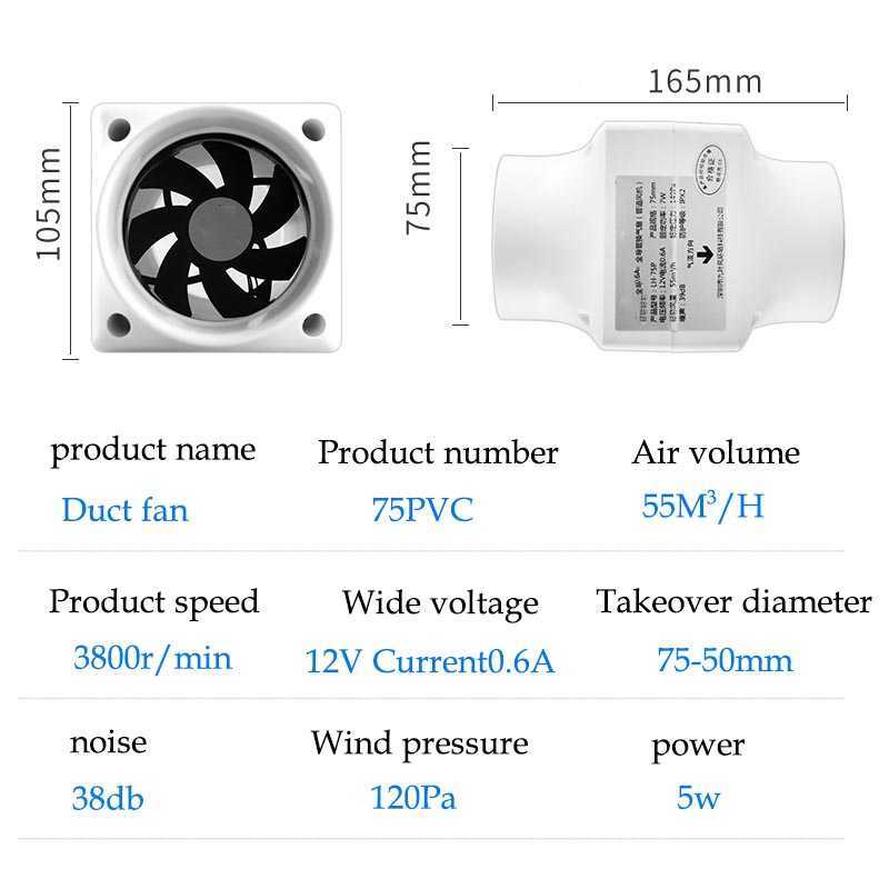 Novo ventilador de extrator de 3 polegadas de 3 polegadas de baixo ruído duto hidropônico ventiladores de exaustão do ventilador para casa de ventilação de casa