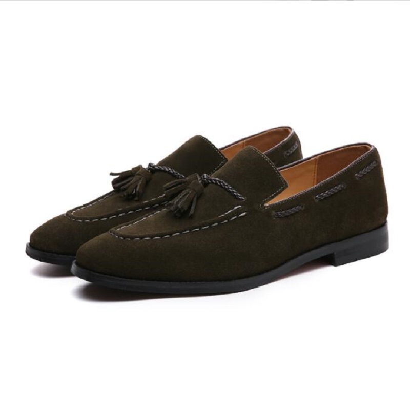 Fashion Business Dress Men's Shoes Classic Leather Men Suits Shoes Slip-On Oxfords Shoes Party Tassel Designer Shoes D2H54