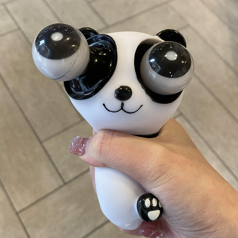 Explosivo Ojo Panda Glaring Turn Eyes Descompresión Vent Pinch Juguetes Originalidad Muñeca encantadora Órganos sensoriales Apaciguar Juguetes para niños