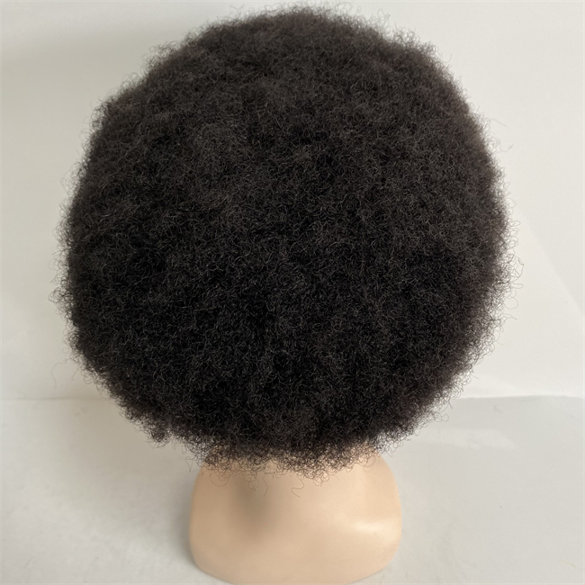 Sistemi di capelli umani vergini malesi # 1b Colore nero naturale 8x10 Toupee 4mm Root Afro Full Lace Unit uomini neri