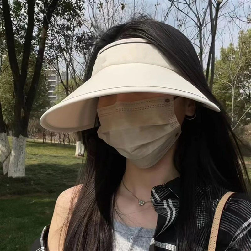 Women High Version Sun Visor Sunshade Empty Top Hat Female Summer Outing Riding Uv Protection Sunhat 