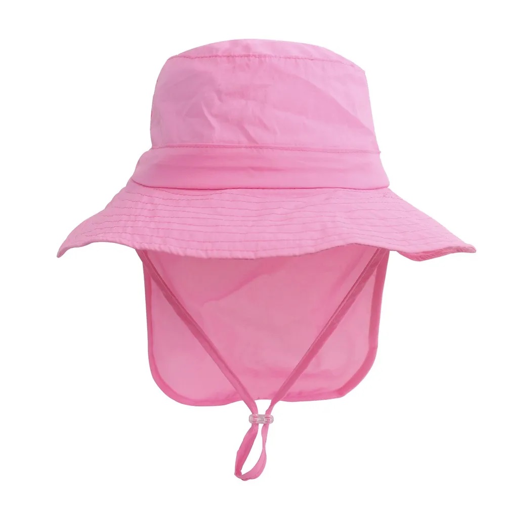 Cappello da pescatore parasole bambini Tinta unita Protezione solare ad asciugatura rapida Cappello da sole Cappello da uomo e da donna all'aperto