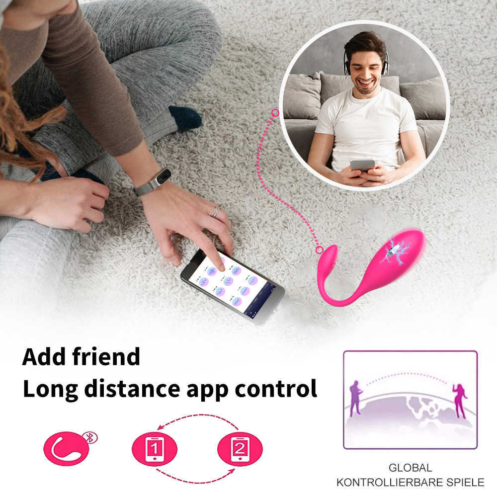 App Electric Shock Women Wireless Controle remoto Use vibrador recarregável com brinquedos sexuais femininos